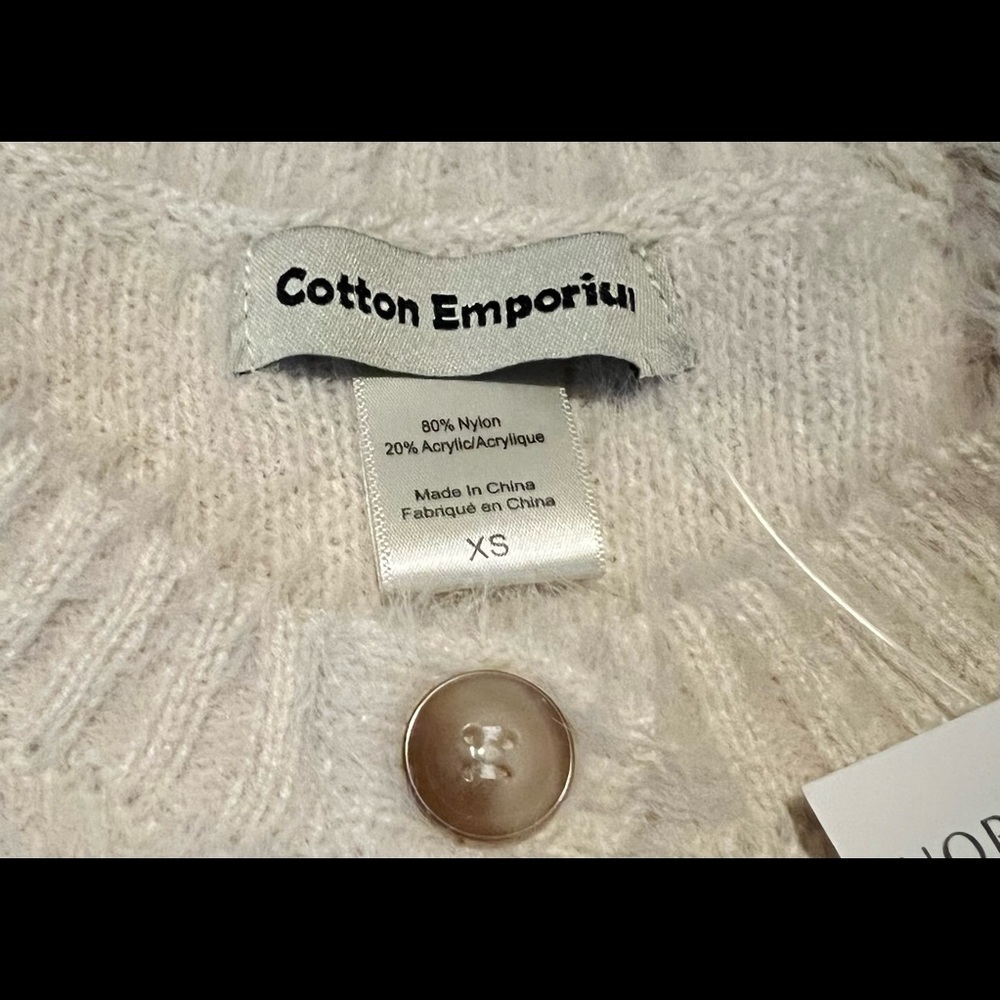 Beige Cotton Emporium Cropped Sweater size XS - Picture 8 of 9